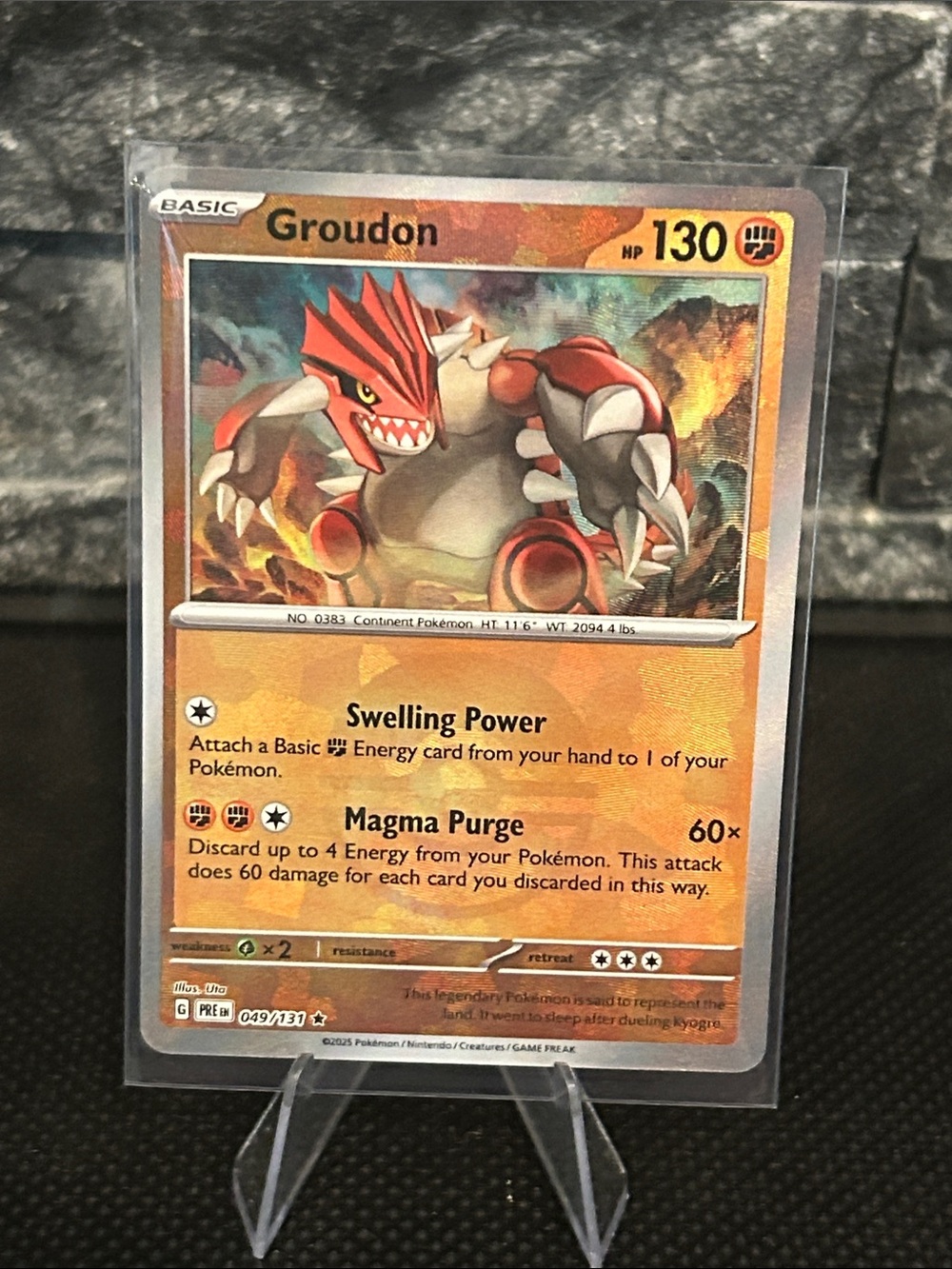 Pokemon Groudon Pokeball 049/131 Holo‎ from Prismatic Evolutions M/NM
